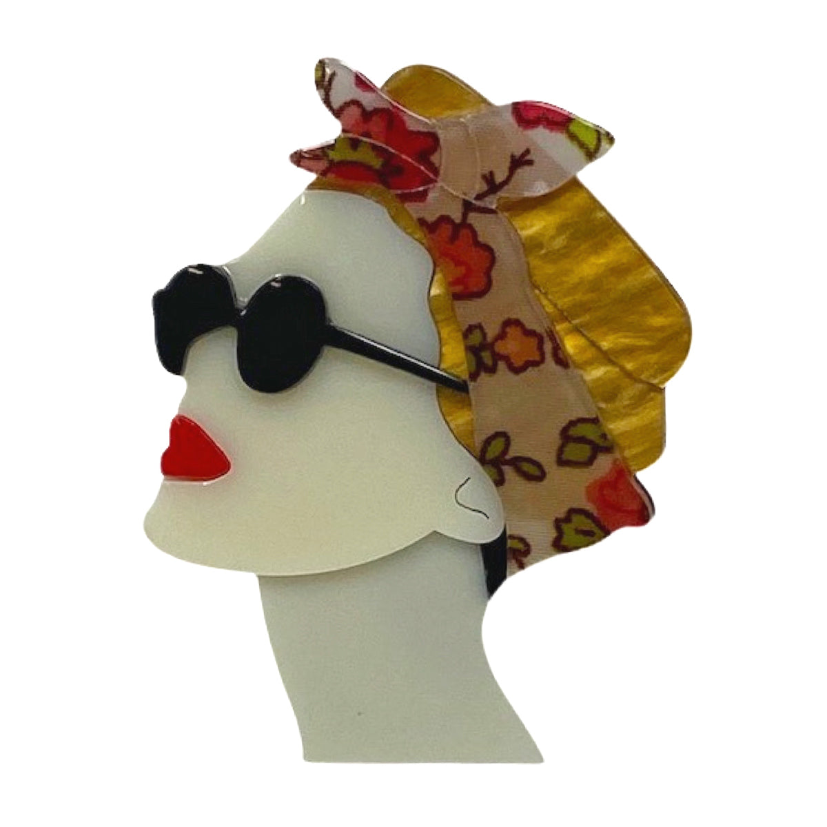 Wrapables Acrylic Fashion Brooch Pin for Sweaters, Coats, Scarves, and Bags