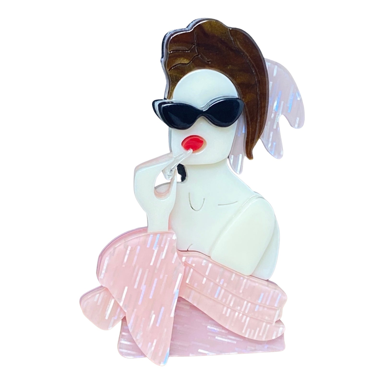 Wrapables Acrylic Fashion Brooch Pin for Sweaters, Coats, Scarves, and Bags