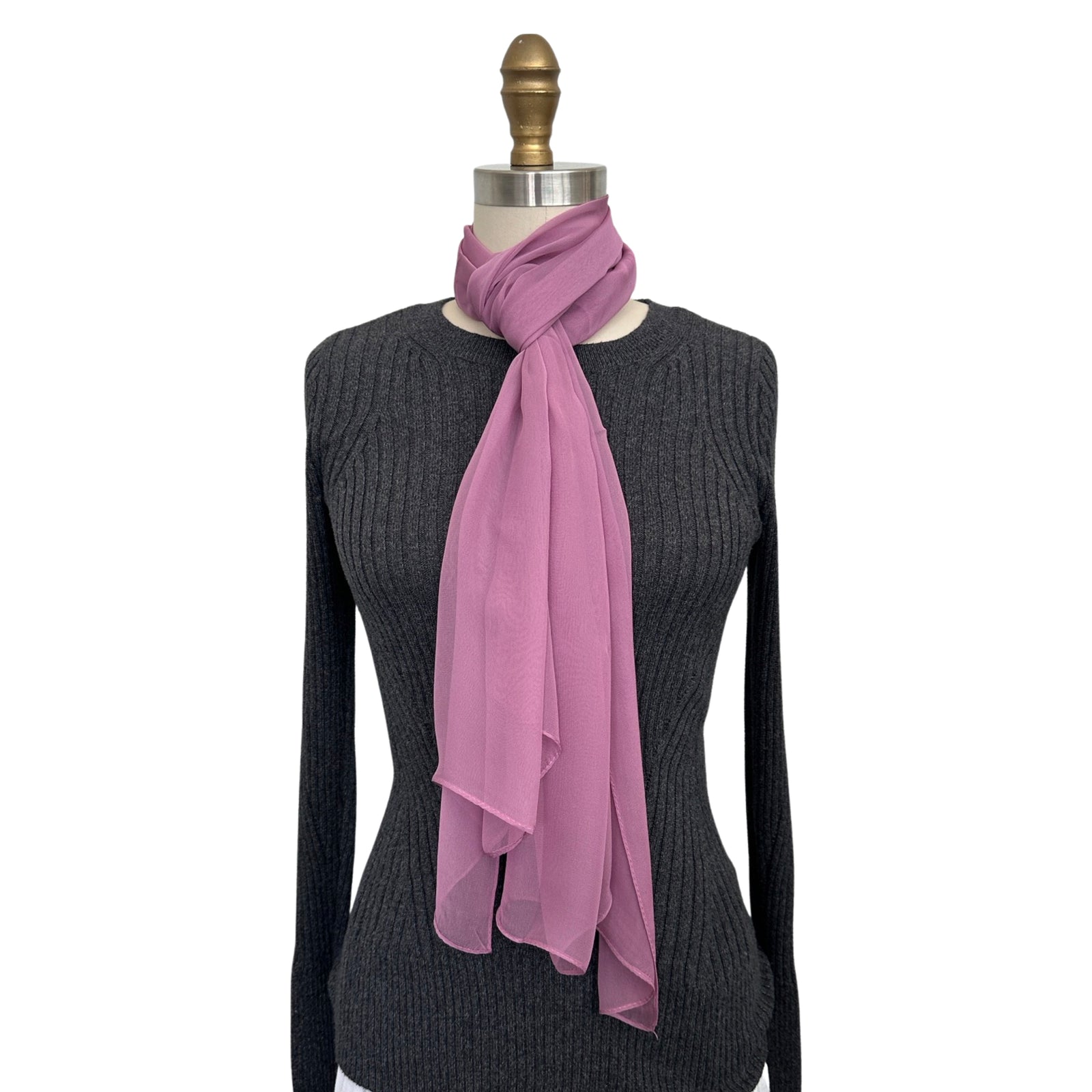 Wrapables Lightweight Sheer Solid Color Georgette Scarf