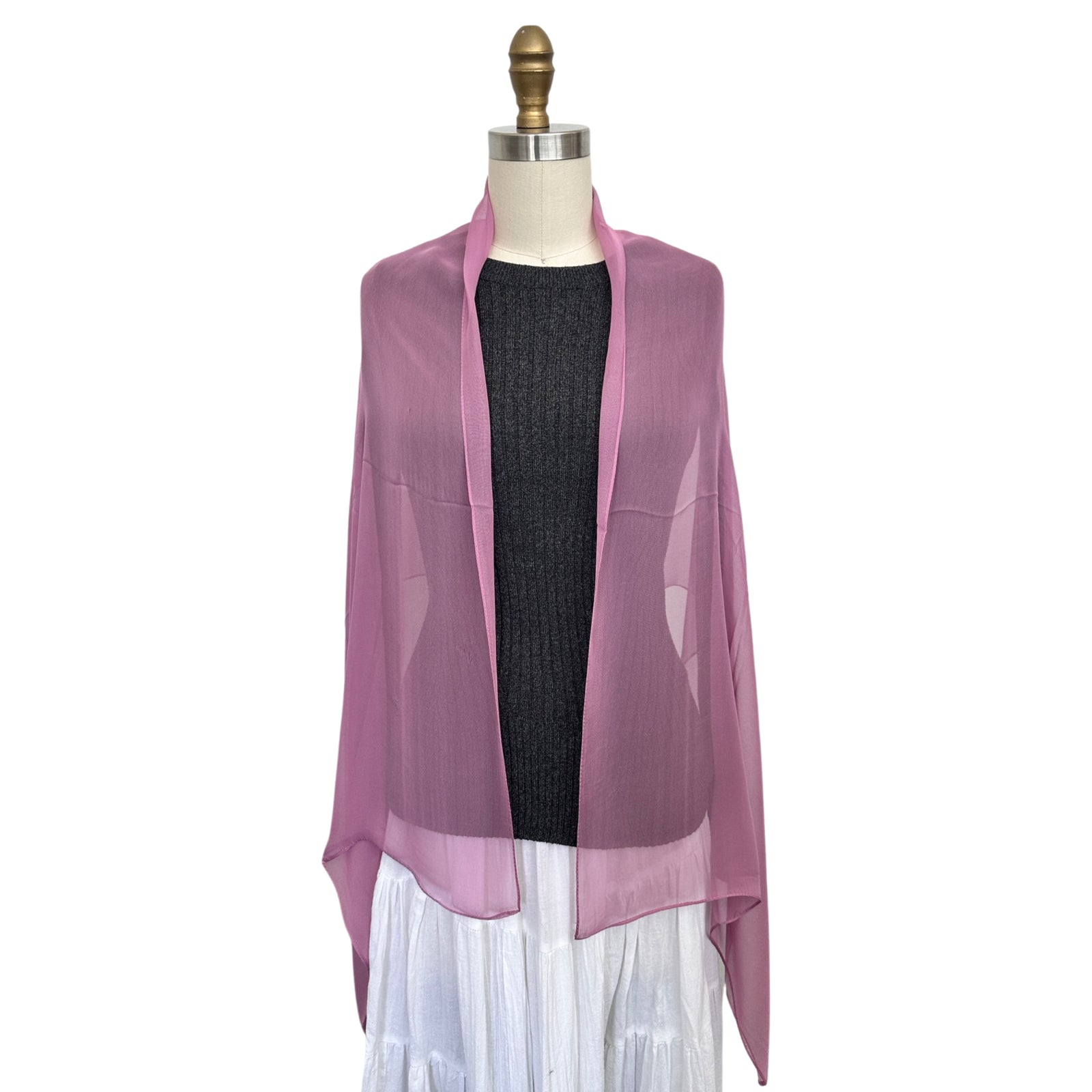 Wrapables Lightweight Sheer Solid Color Georgette Scarf