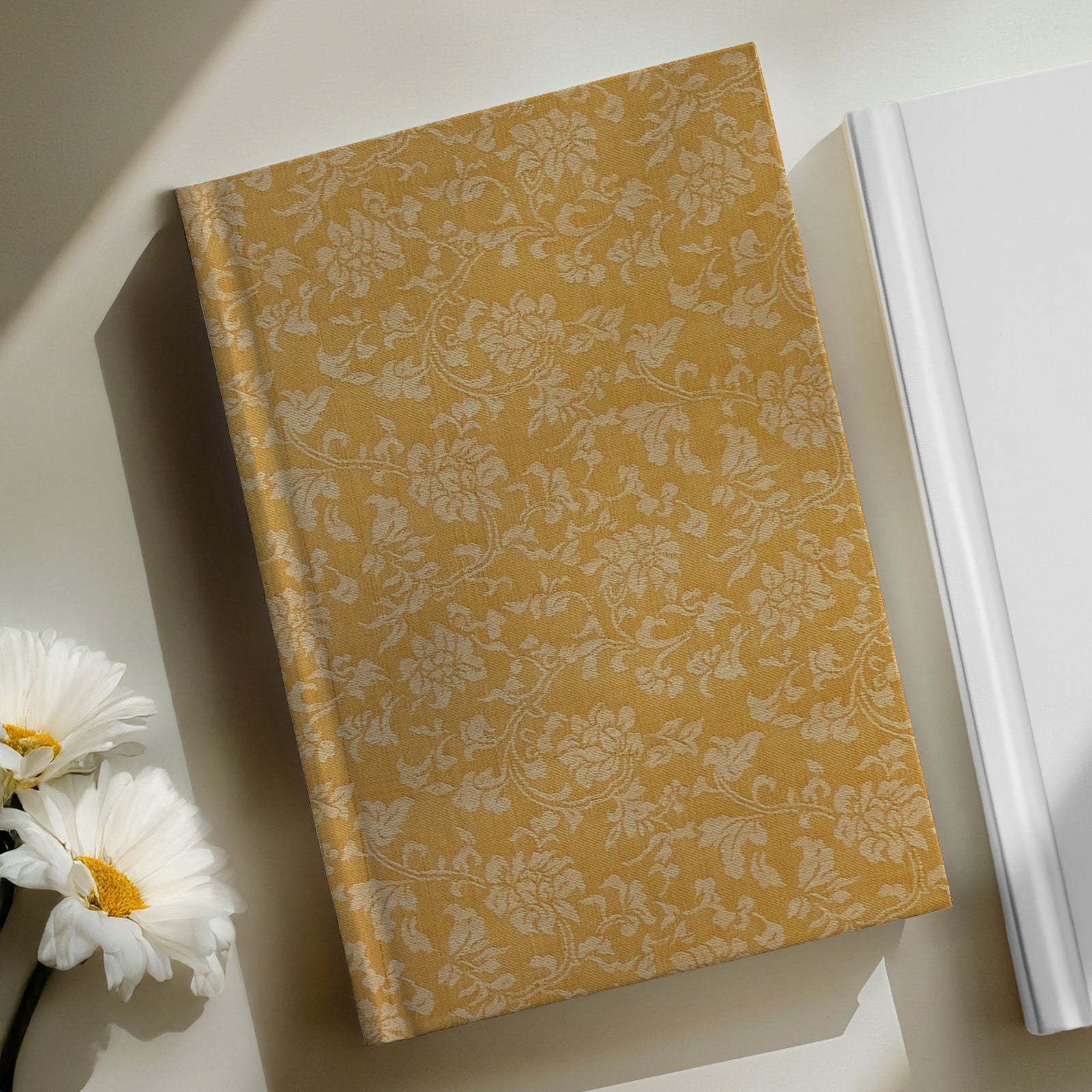 Wrapables Asian Style Satin Brocade Decorative Paper (1 Roll, 2 Sheets), Sun Yellow