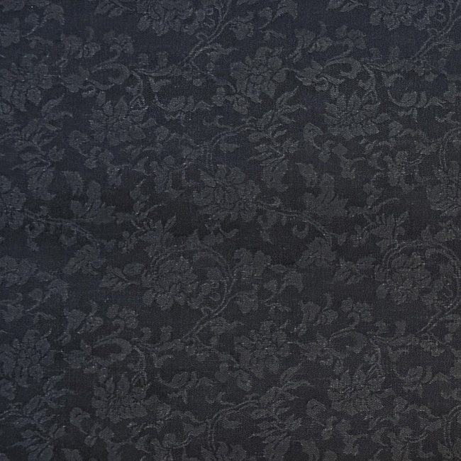 Wrapables Asian Satin Brocade Decorative Paper (Set of 3, Total 6 Sheets) - Midnight Black