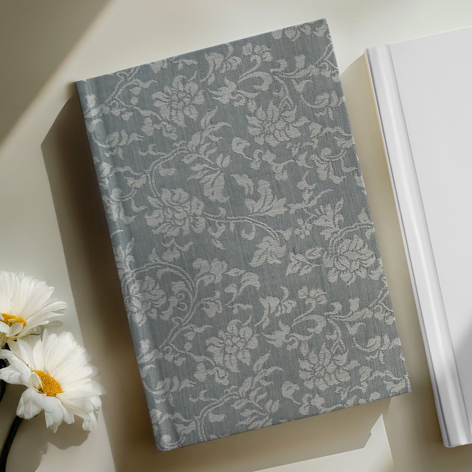 Wrapables Asian Satin Brocade Decorative Paper (Set of 3, Total 6 Sheets) - Country Gray