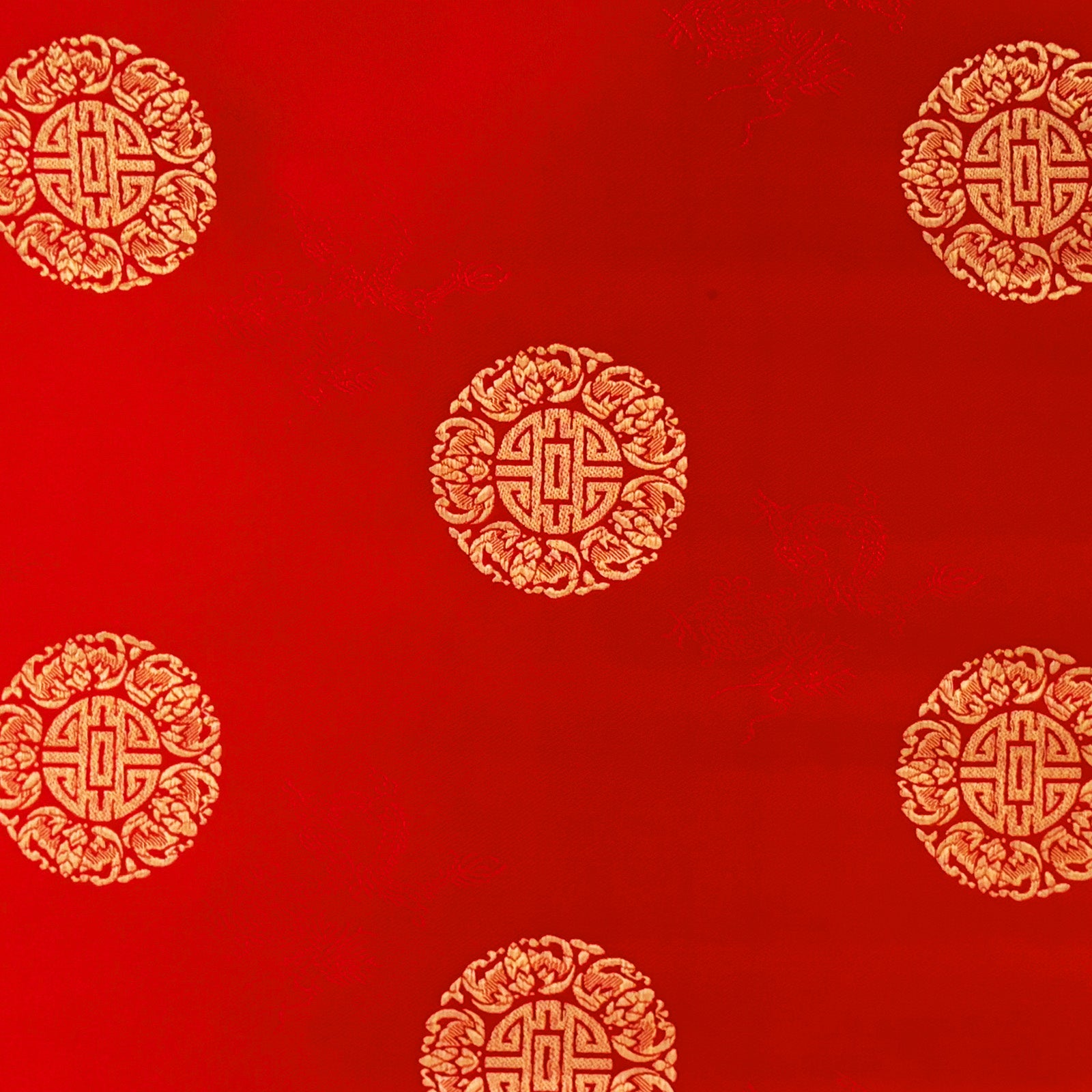 Wrapables Longevity Satin Brocade Decorative Paper (1 Roll, 2 Sheets), Red/Gold