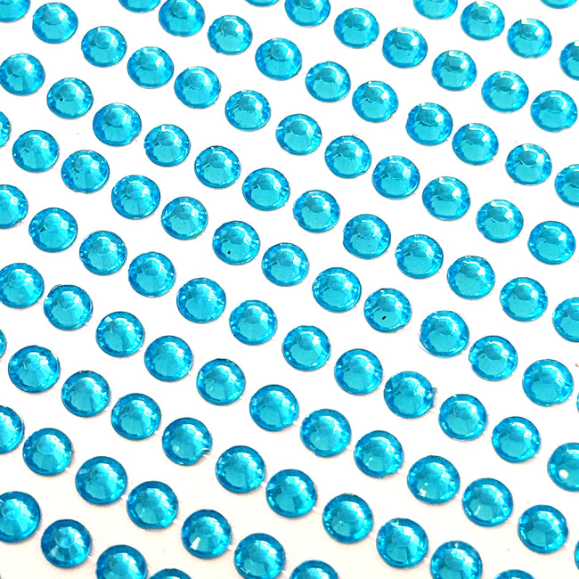 Wrapables Light Blue Crystal Diamond Sticker 4mm Adhesive Rhinestones, 846 pieces
