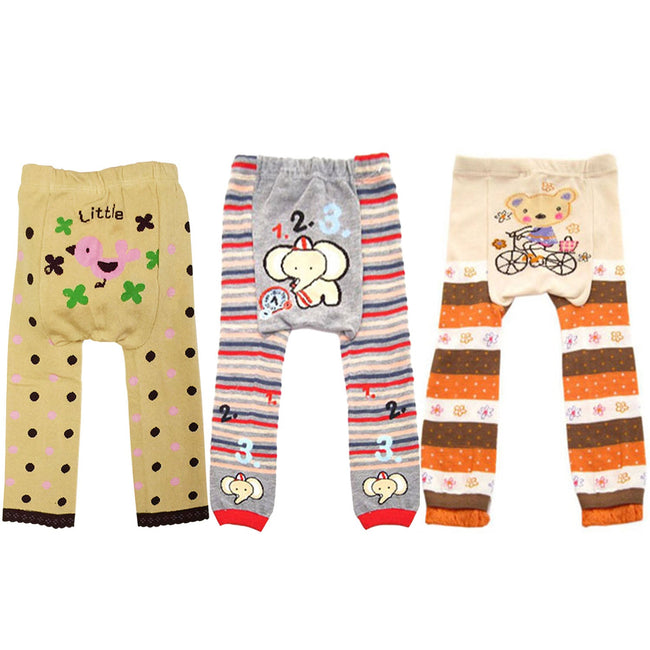 Wrapables Baby and Toddler Animal Leggings (Set of 3), 12 to 24 months, Play Time