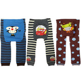 Wrapables Baby and Toddler Animal Leggings (Set of 3), 24 to 36 months, Cars and Animals
