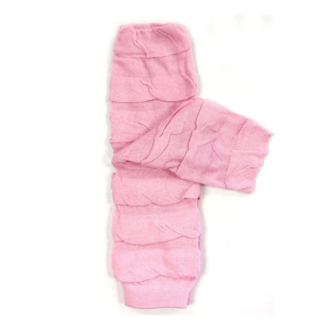 Wrapables Colorful Baby Leg Warmers Set of 3, Ruched White, Black, Pink