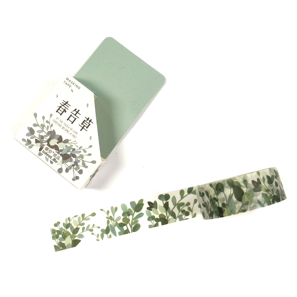 Wrapables Flowers and Greens Washi Masking Tape, 15mm x 7m