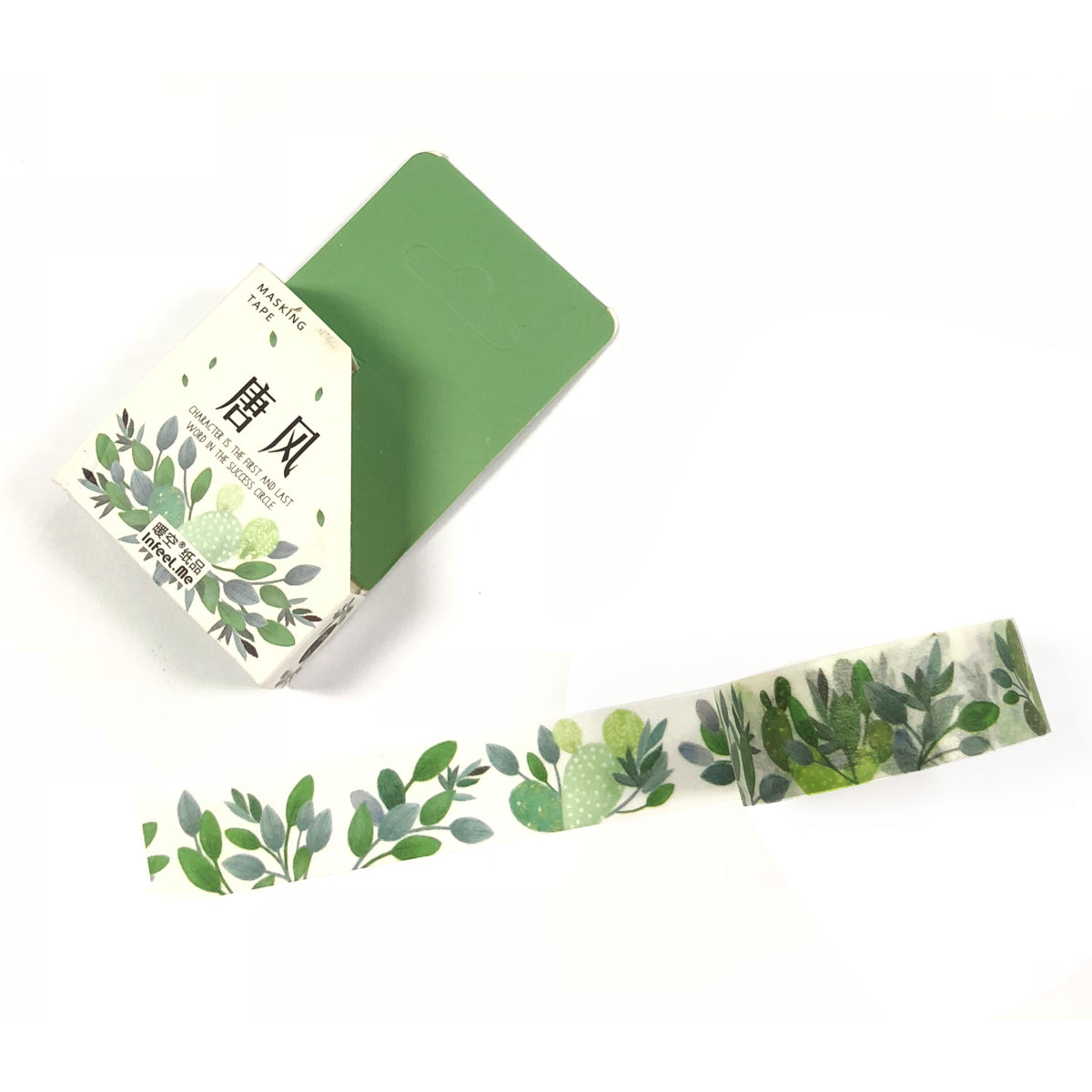 Wrapables Flowers and Greens Washi Masking Tape, 15mm x 7m