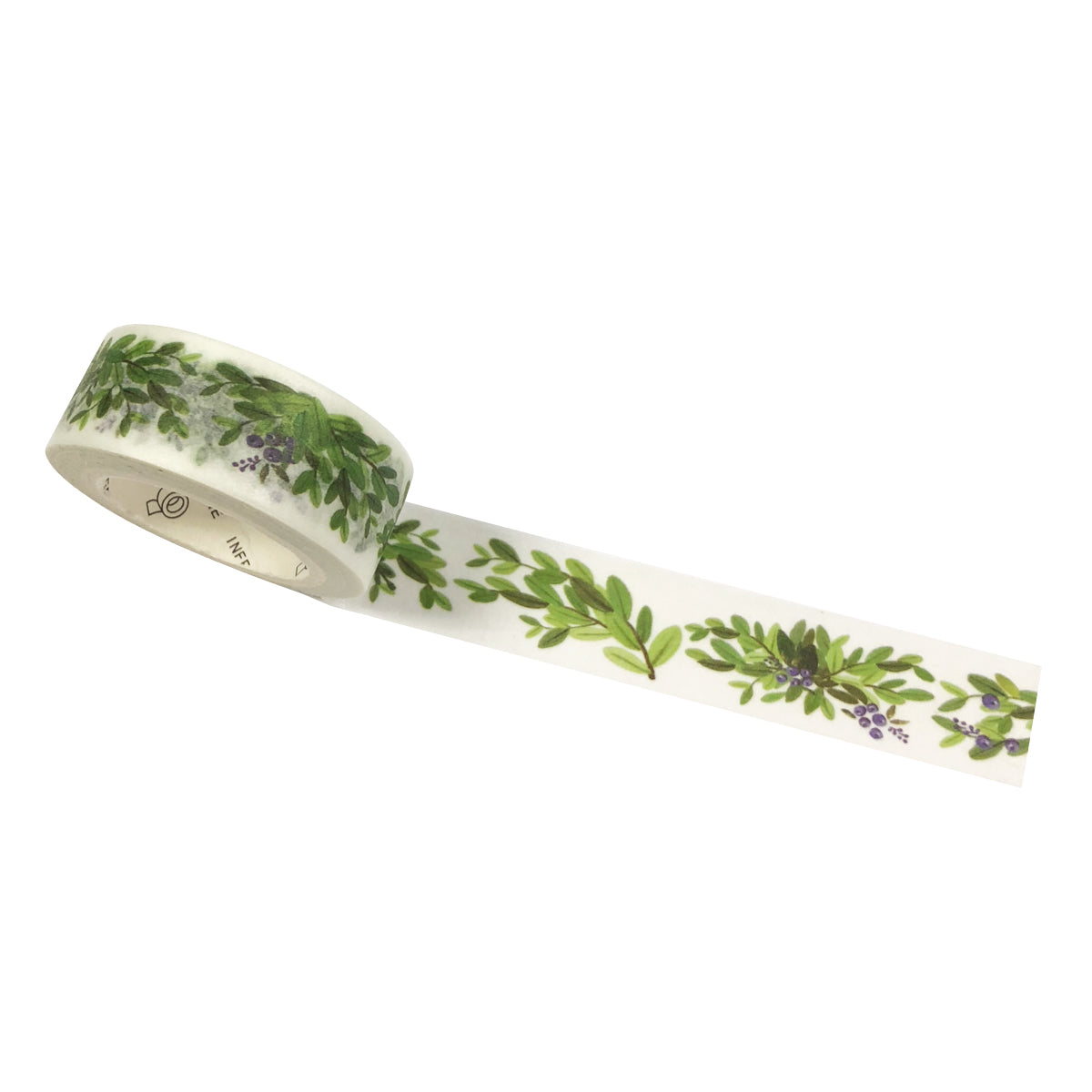 Wrapables Flowers and Greens Washi Masking Tape, 15mm x 7m