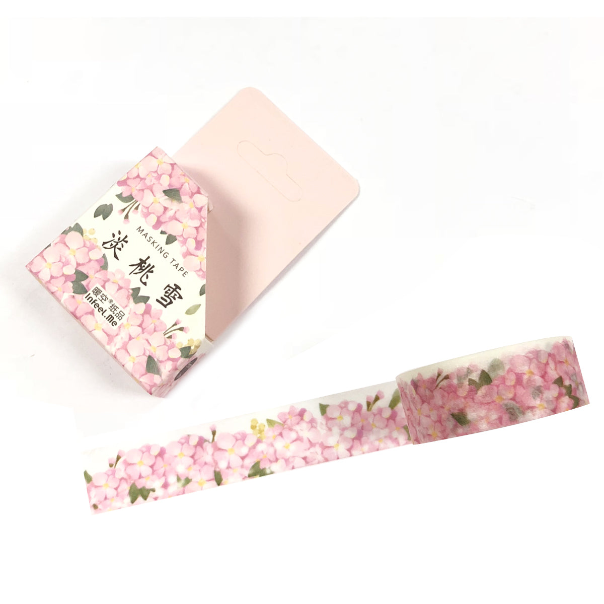 Wrapables Flowers and Greens Washi Masking Tape, 15mm x 7m