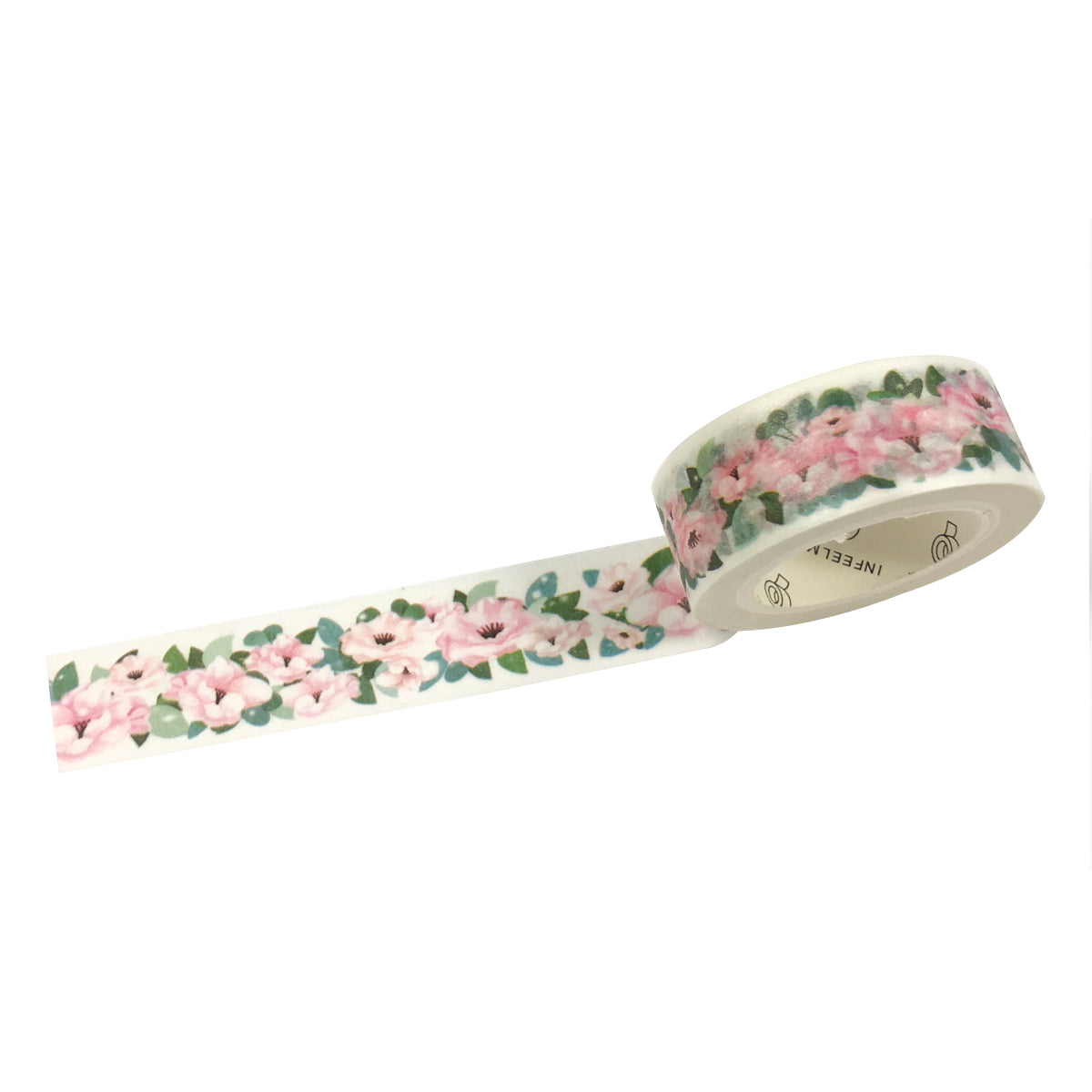 Wrapables Flowers and Greens Washi Masking Tape, 15mm x 7m