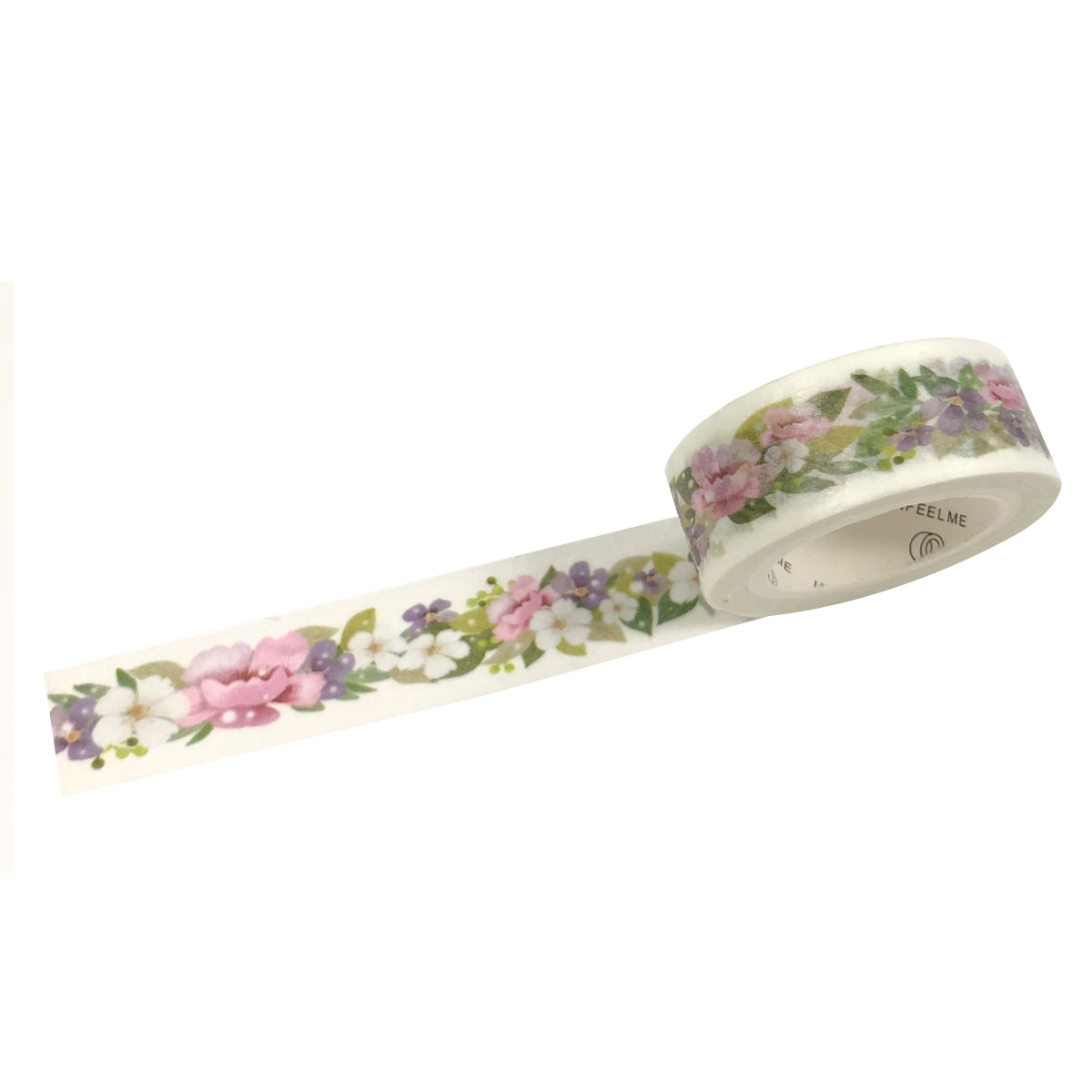 Wrapables Flowers and Greens Washi Masking Tape, 15mm x 7m