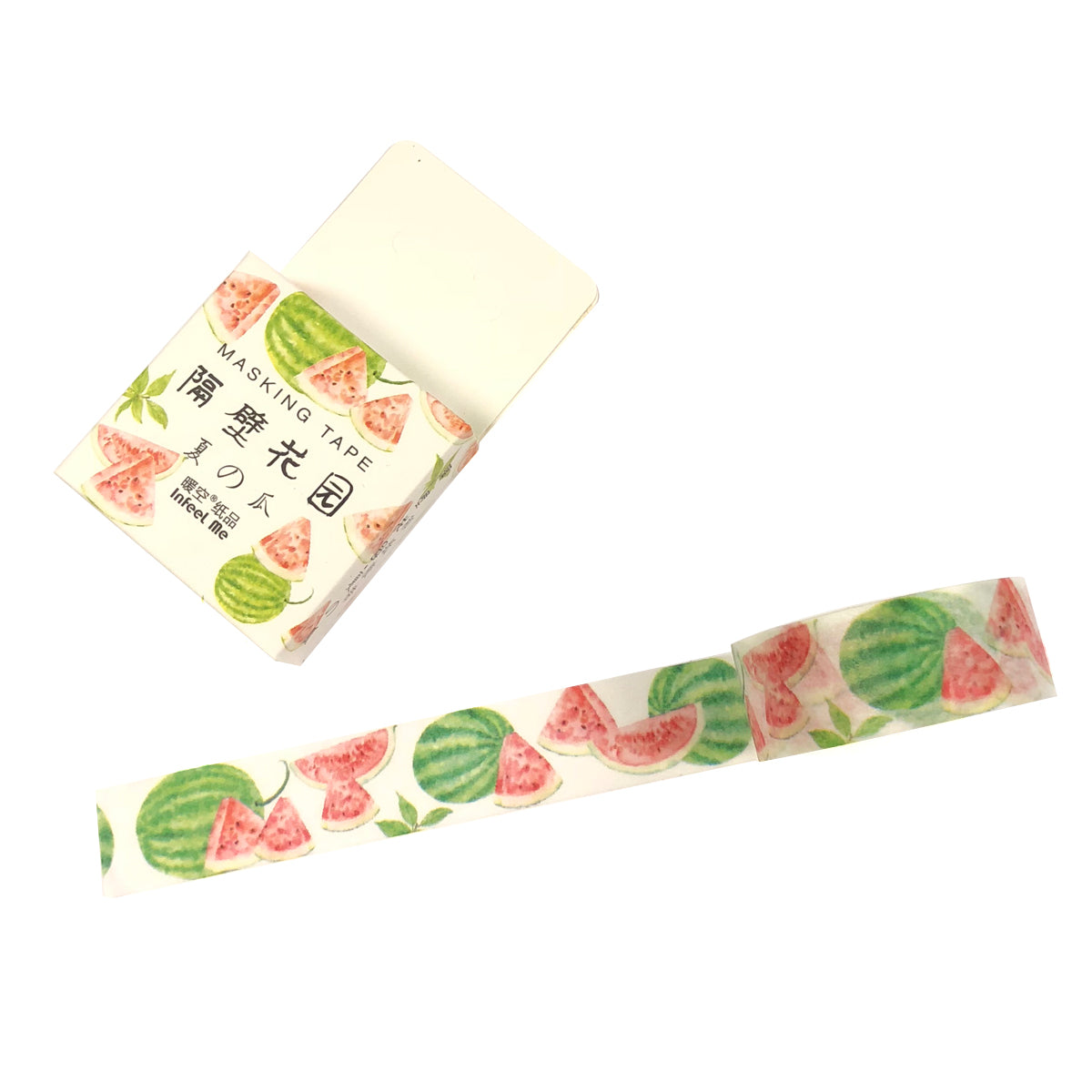 Wrapables Flowers and Greens Washi Masking Tape, 15mm x 7m