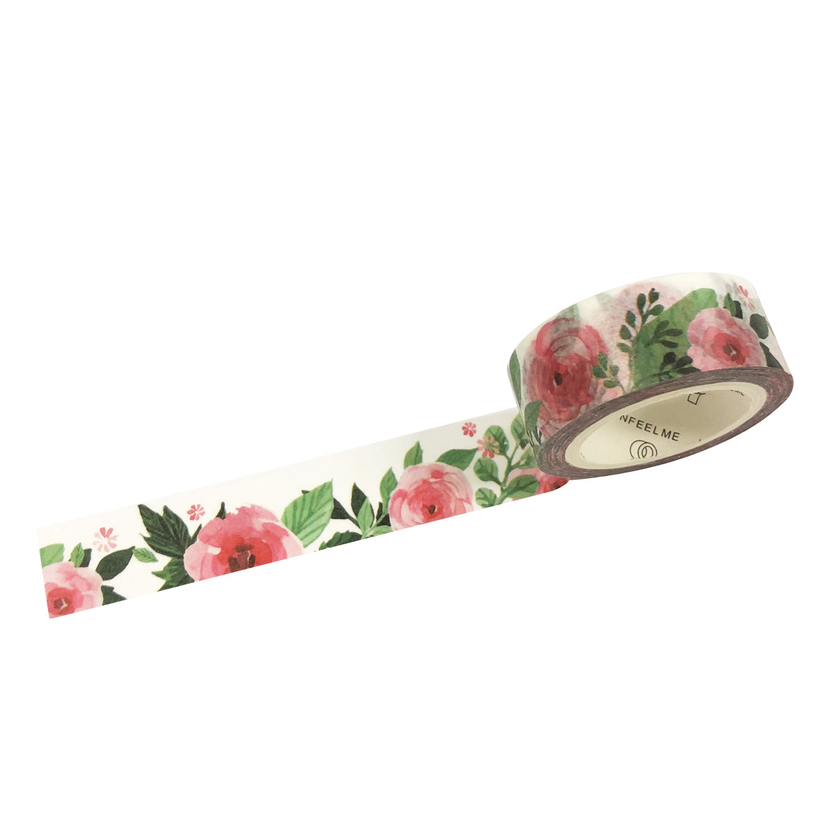 Wrapables Flowers and Greens Washi Masking Tape, 15mm x 7m