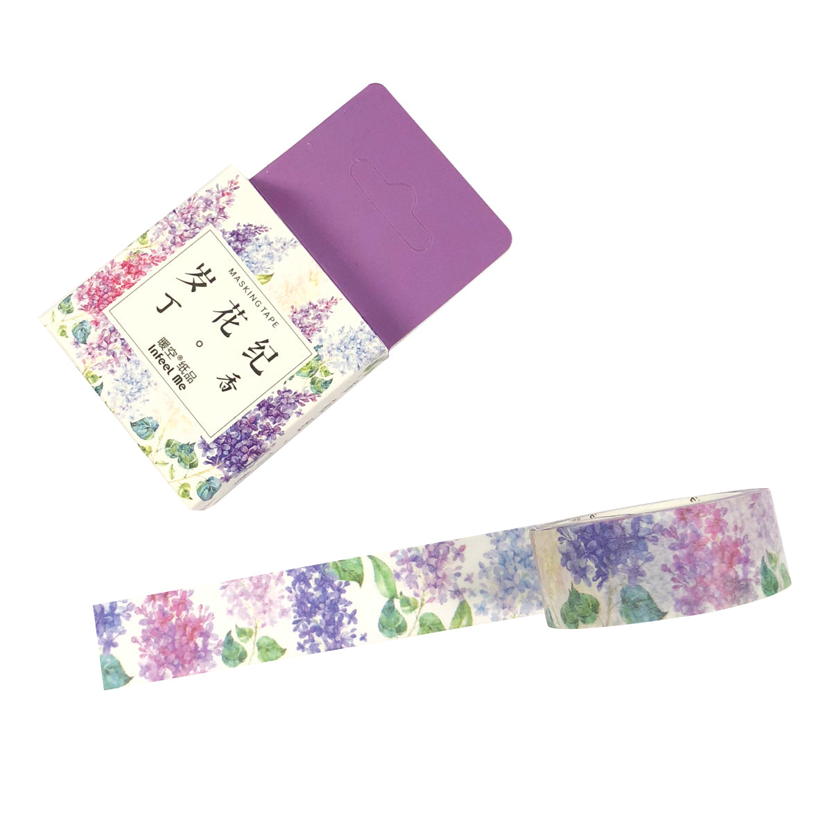Wrapables Flowers and Greens Washi Masking Tape, 15mm x 7m