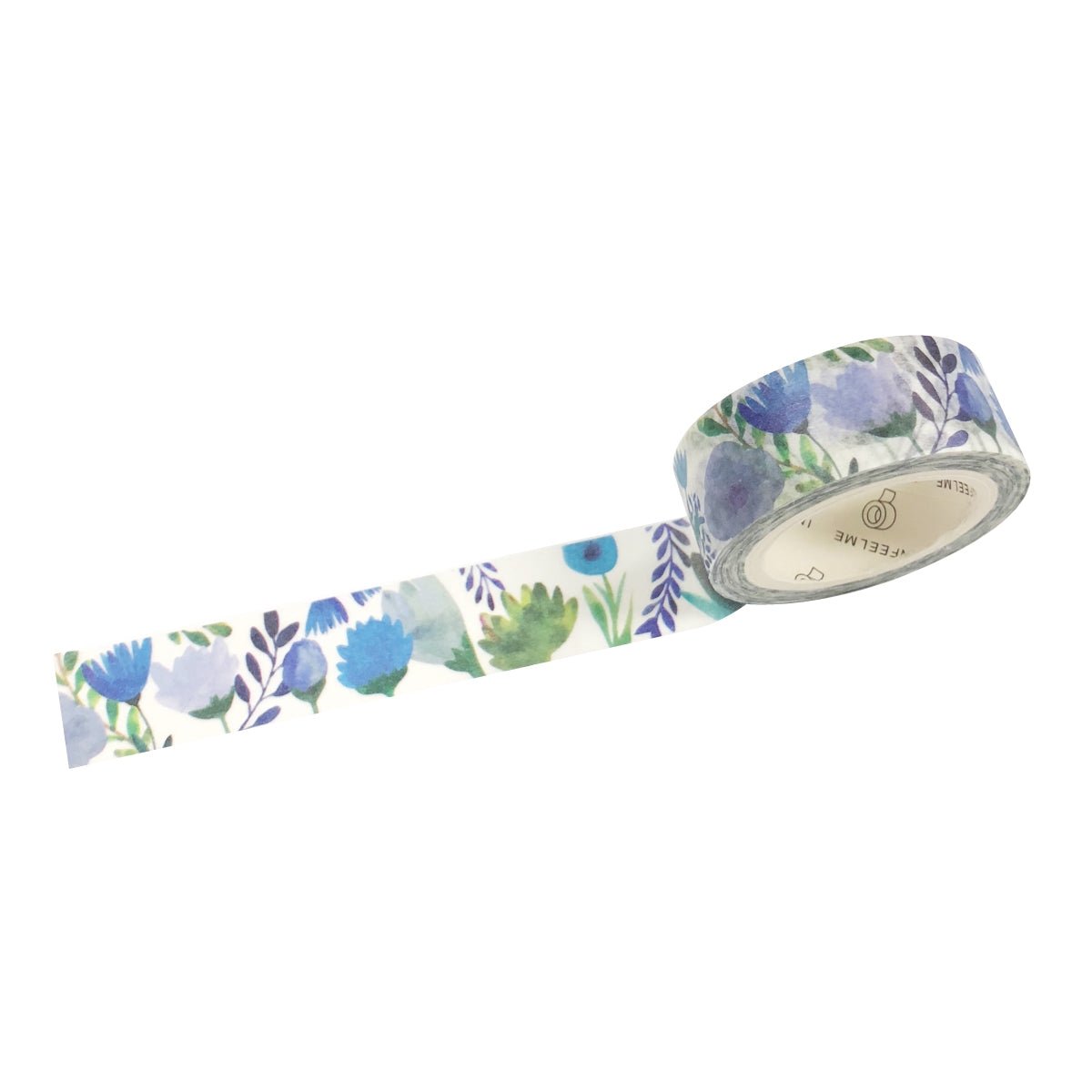 Wrapables Flowers and Greens Washi Masking Tape, 15mm x 7m