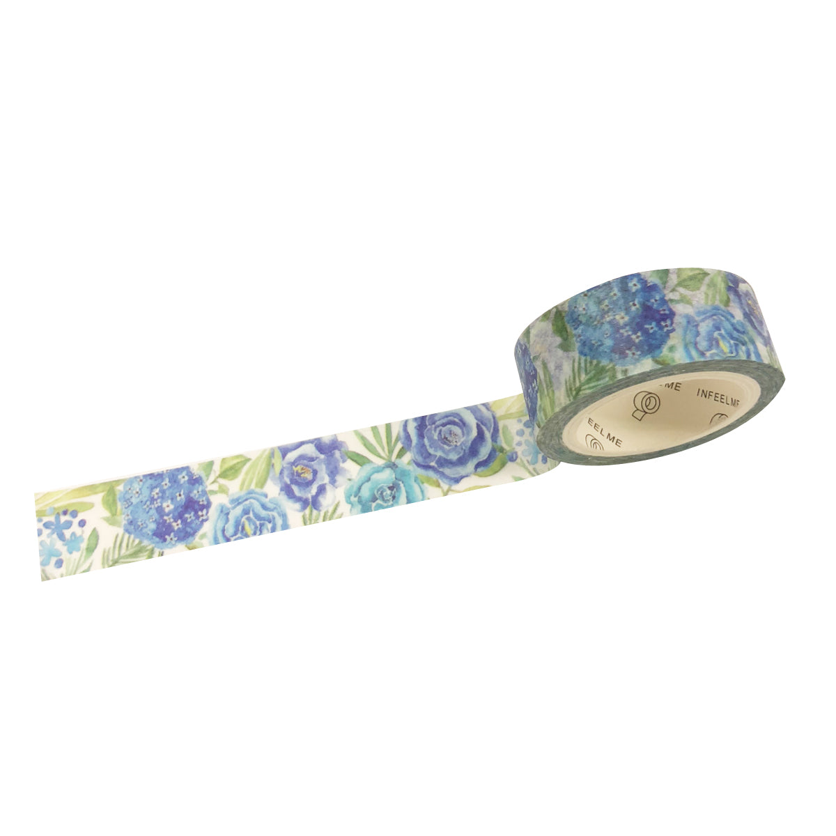 Wrapables Flowers and Greens Washi Masking Tape, 15mm x 7m