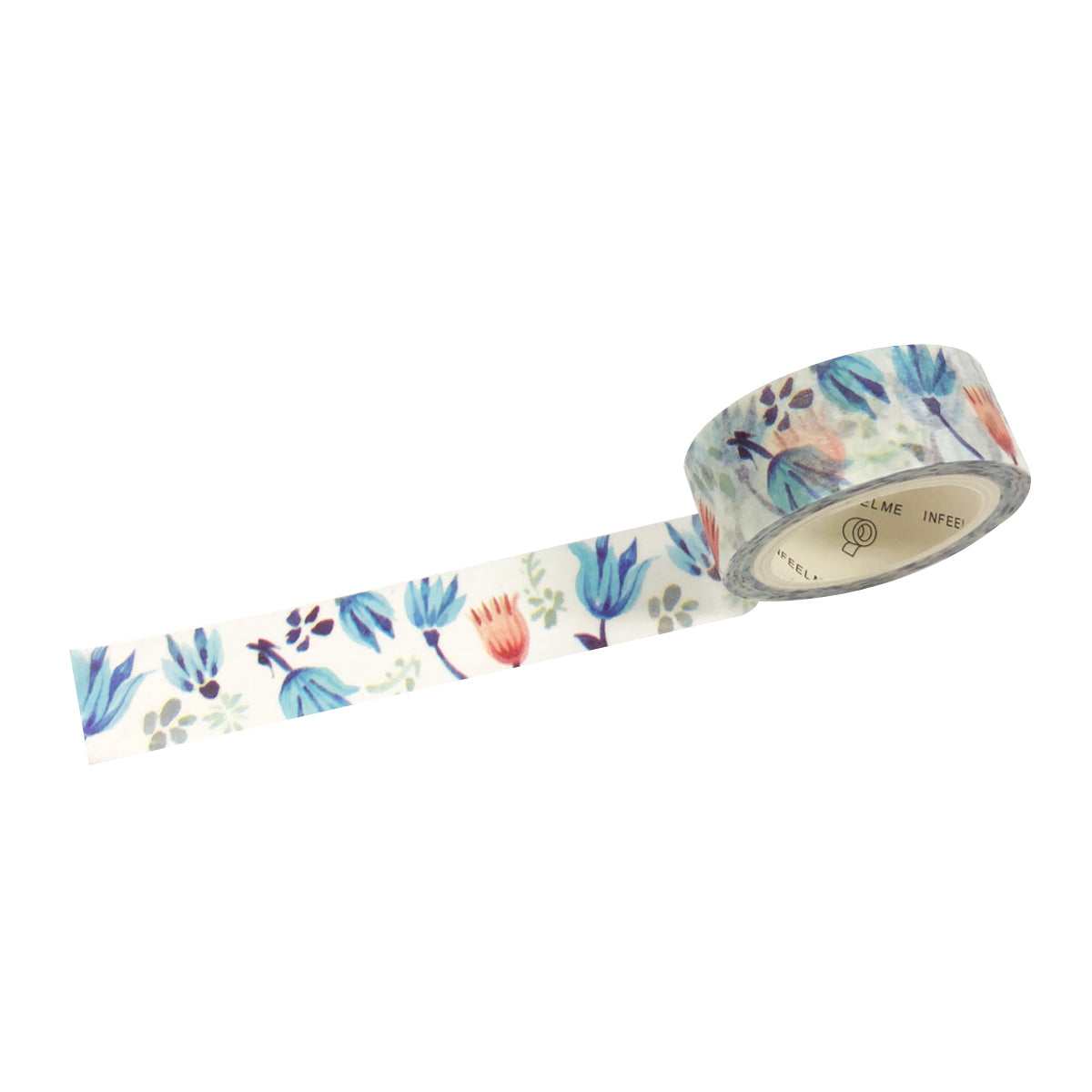 Wrapables Flowers and Greens Washi Masking Tape, 15mm x 7m