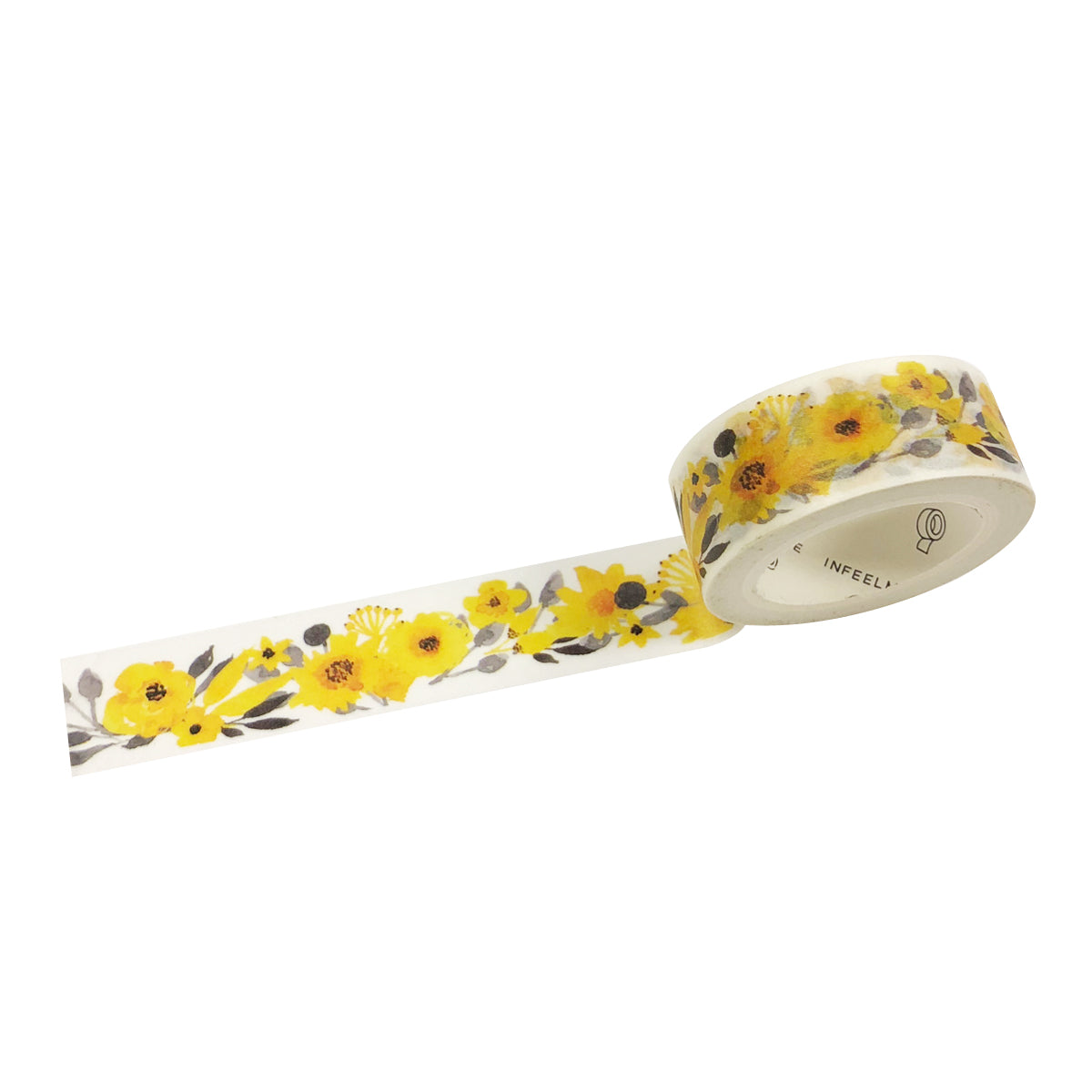 Wrapables Flowers and Greens Washi Masking Tape, 15mm x 7m