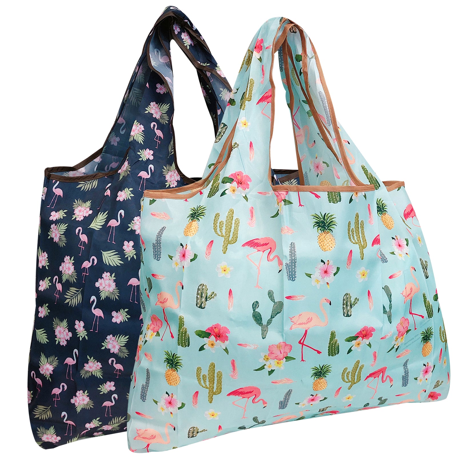 Wrapables Eco-Friendly Large Nylon Reusable Shopping Bags (Set of 2)