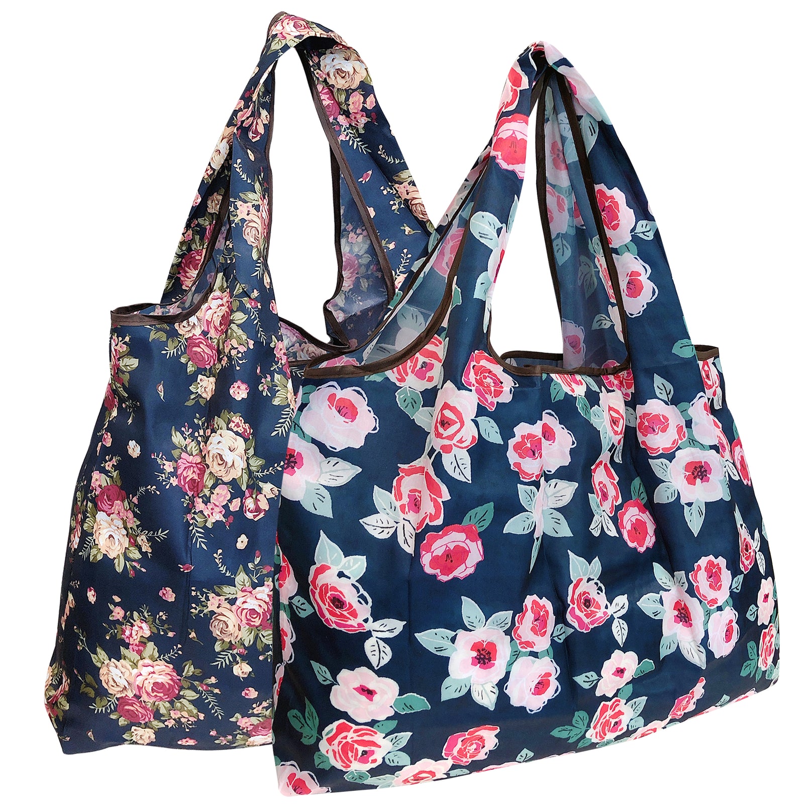 Wrapables Eco-Friendly Large Nylon Reusable Shopping Bags (Set of 2)
