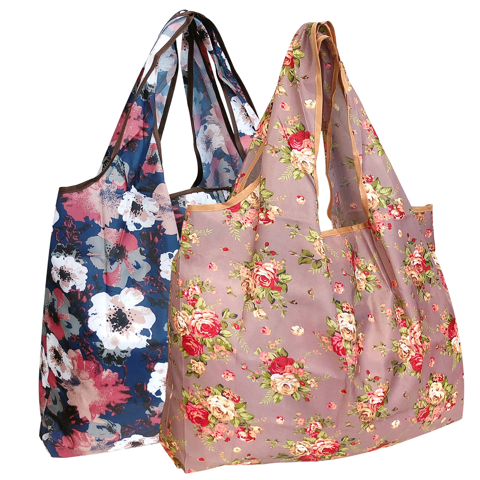 Wrapables Eco-Friendly Large Nylon Reusable Shopping Bags (Set of 2)