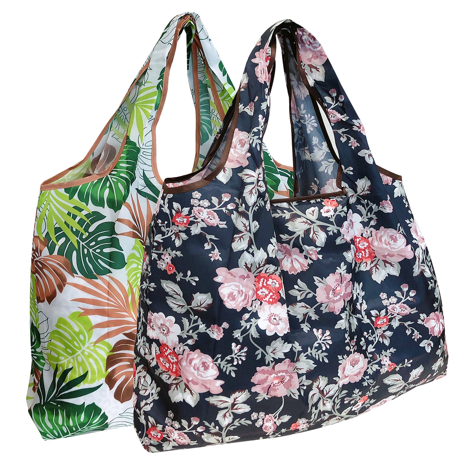 Wrapables Eco-Friendly Large Nylon Reusable Shopping Bags (Set of 2)