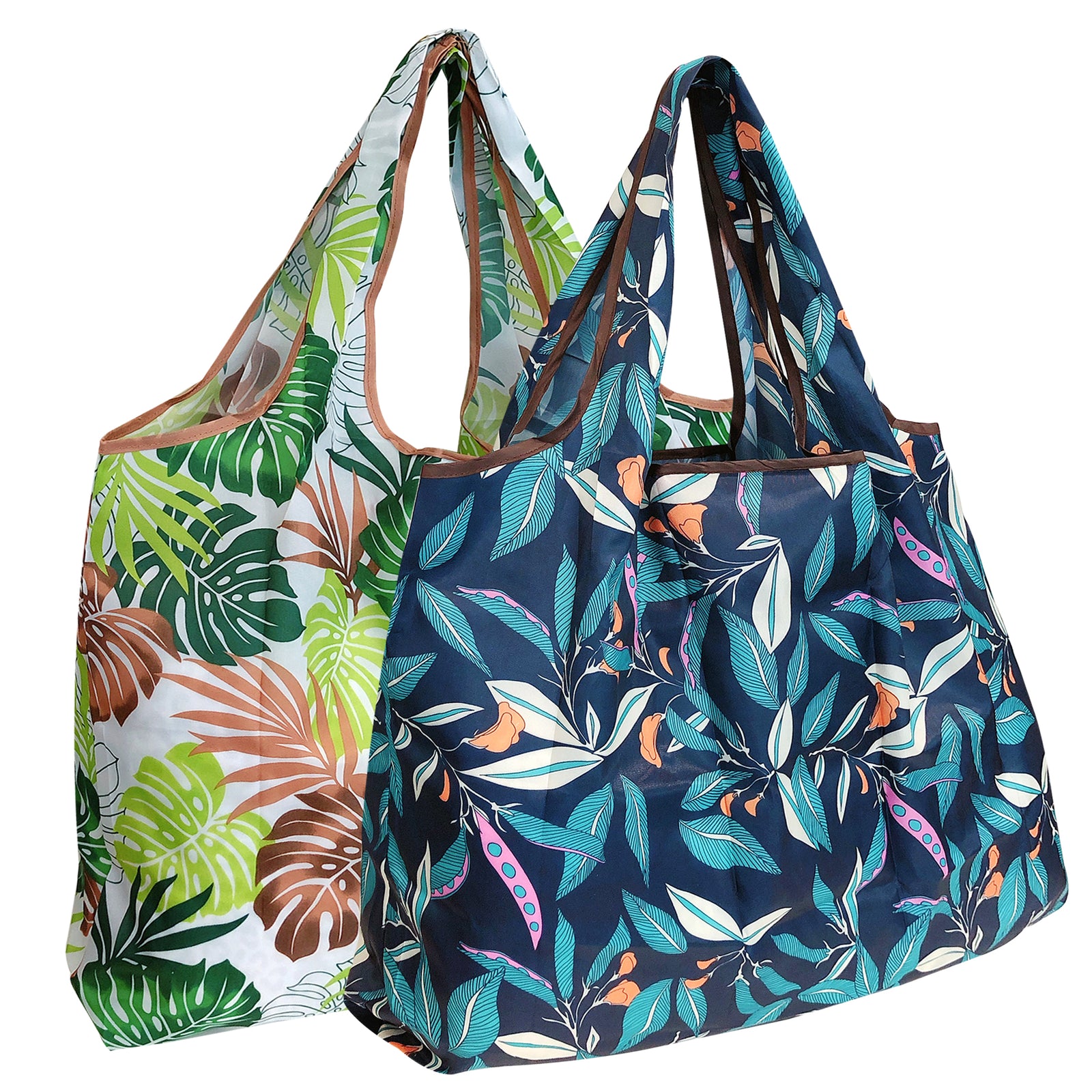 Wrapables Eco-Friendly Large Nylon Reusable Shopping Bags (Set of 2)