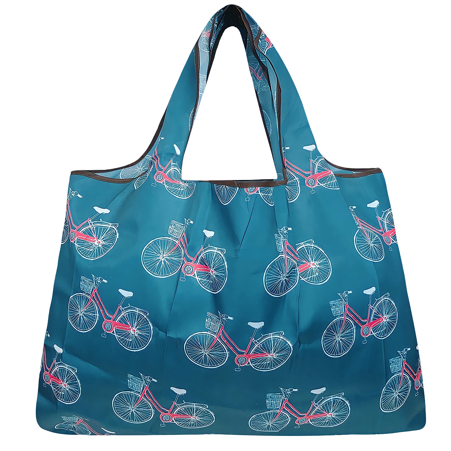 Wrapables Large Foldable Tote Nylon Reusable Grocery Bags, 6 Pack
