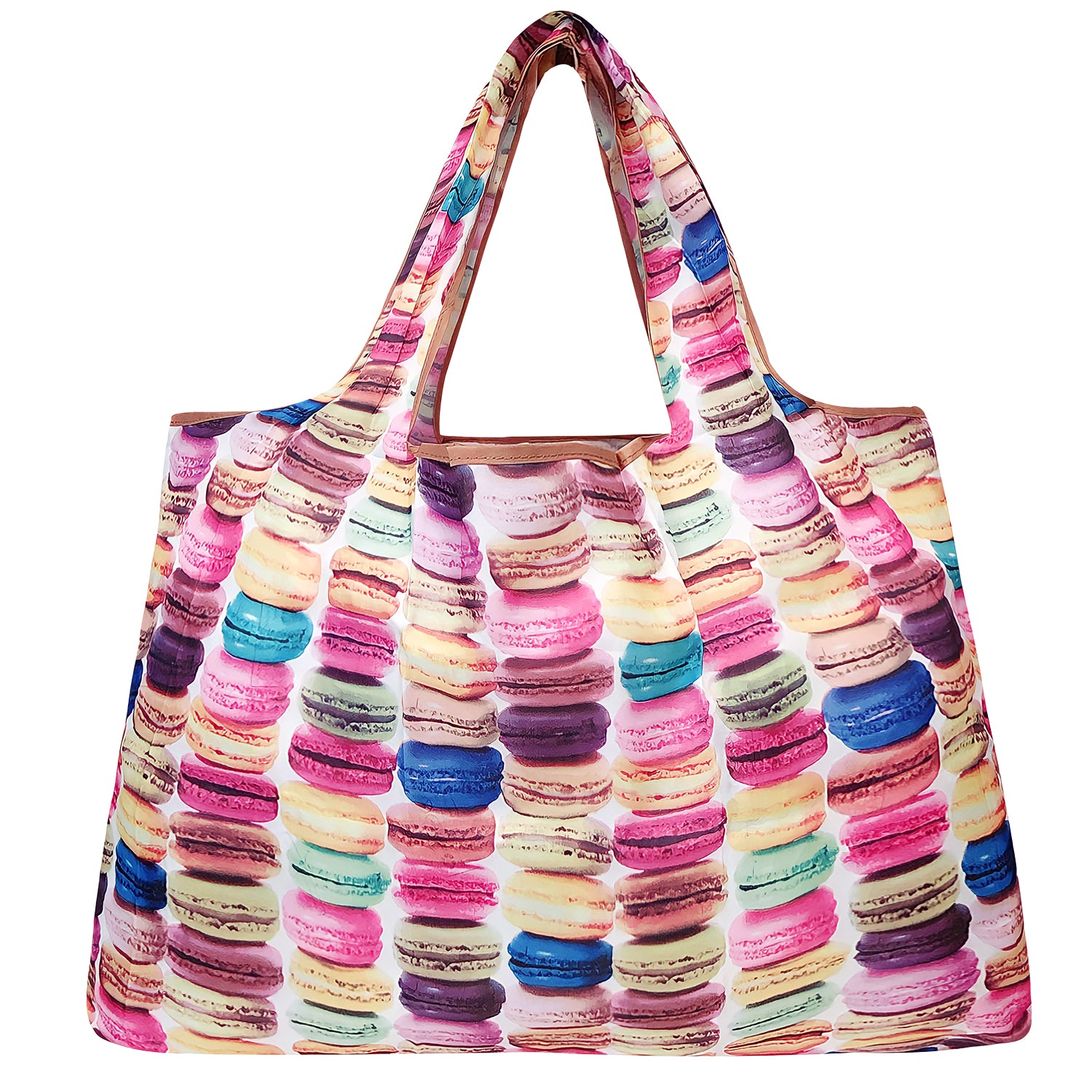 Wrapables Large Foldable Tote Nylon Reusable Grocery Bags, 6 Pack