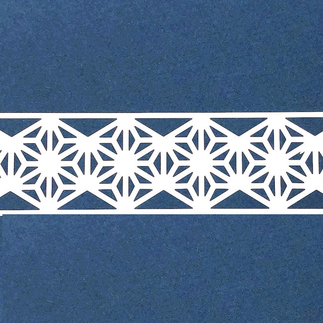 Wrapables Hollow Lace Pattern Masking Tape 2M Length Total (Set of 2), White Geometric