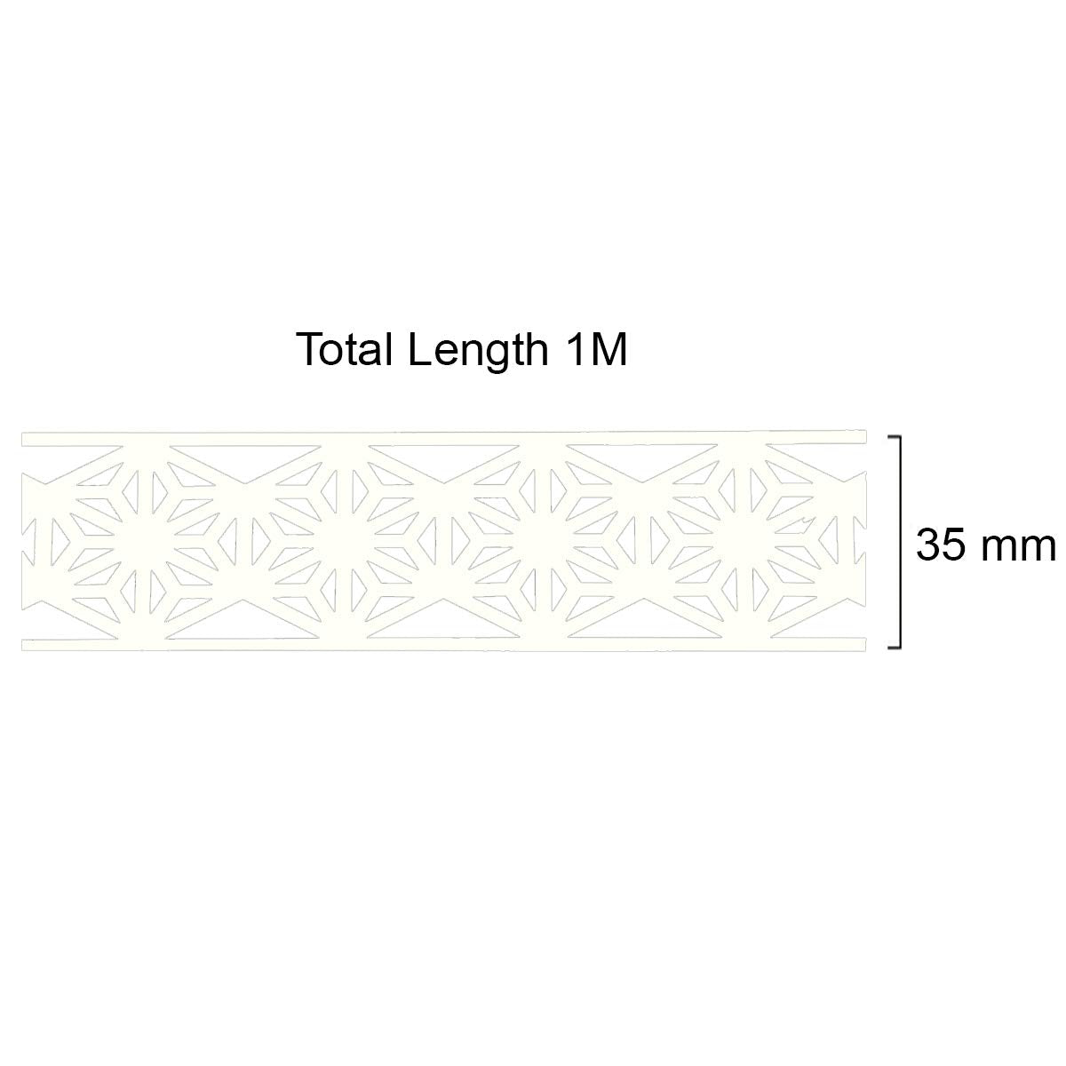 Wrapables Hollow Lace Pattern Masking Tape 2M Length Total (Set of 2), White Geometric