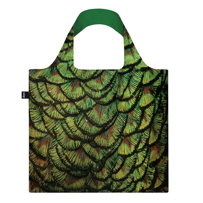 LOQI National Geographic Indian Peafowl Reusable Shopping Bag