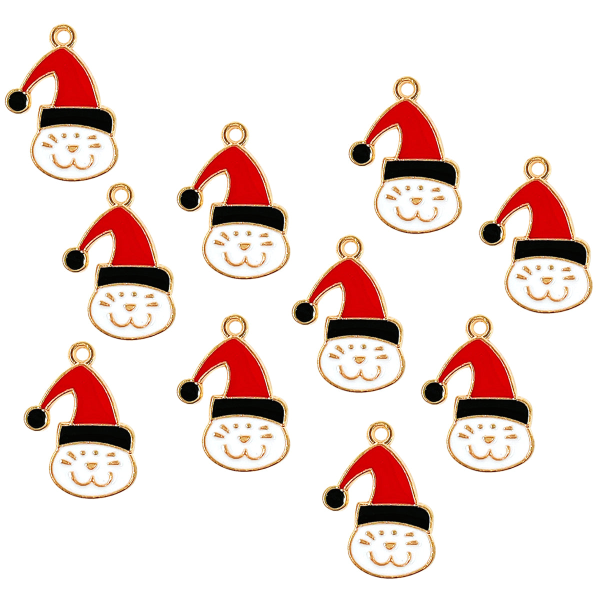 Wrapables Holiday Pendant Charms for Jewelry Making (Set of 10)