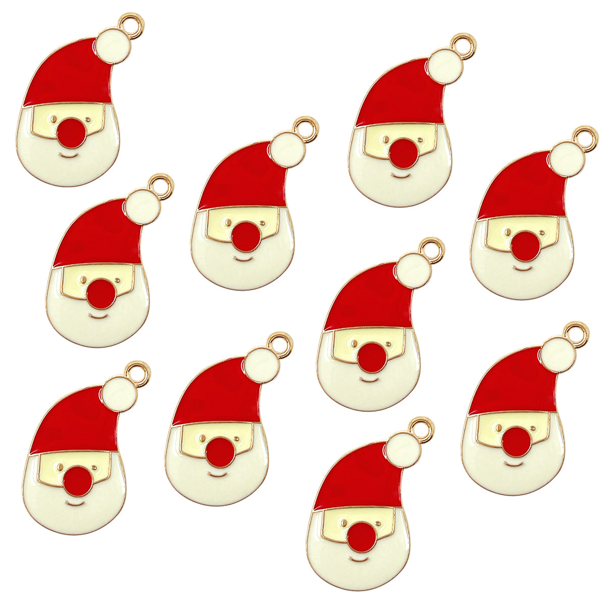 Wrapables Holiday Pendant Charms for Jewelry Making (Set of 10)