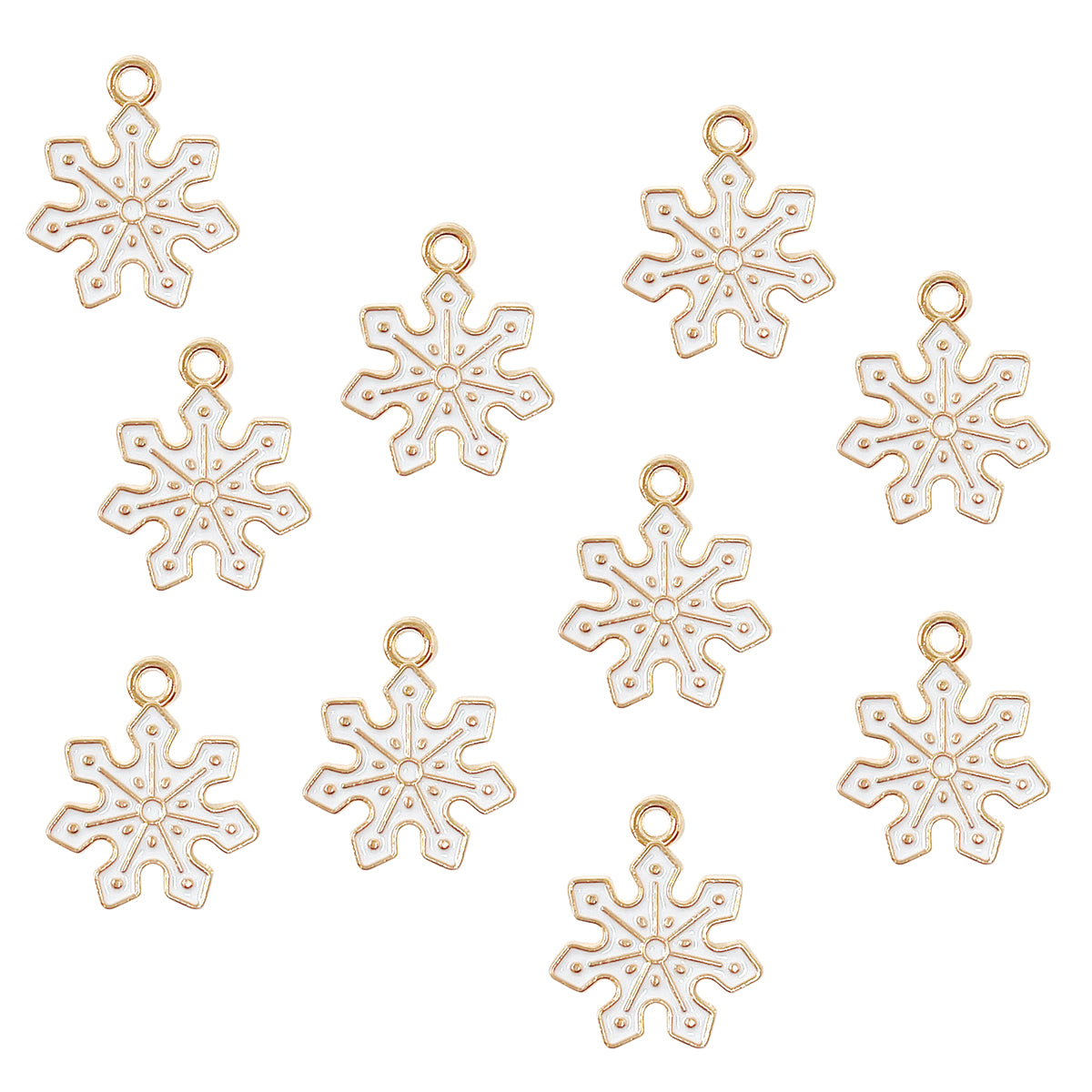 Wrapables Holiday Pendant Charms for Jewelry Making (Set of 10)