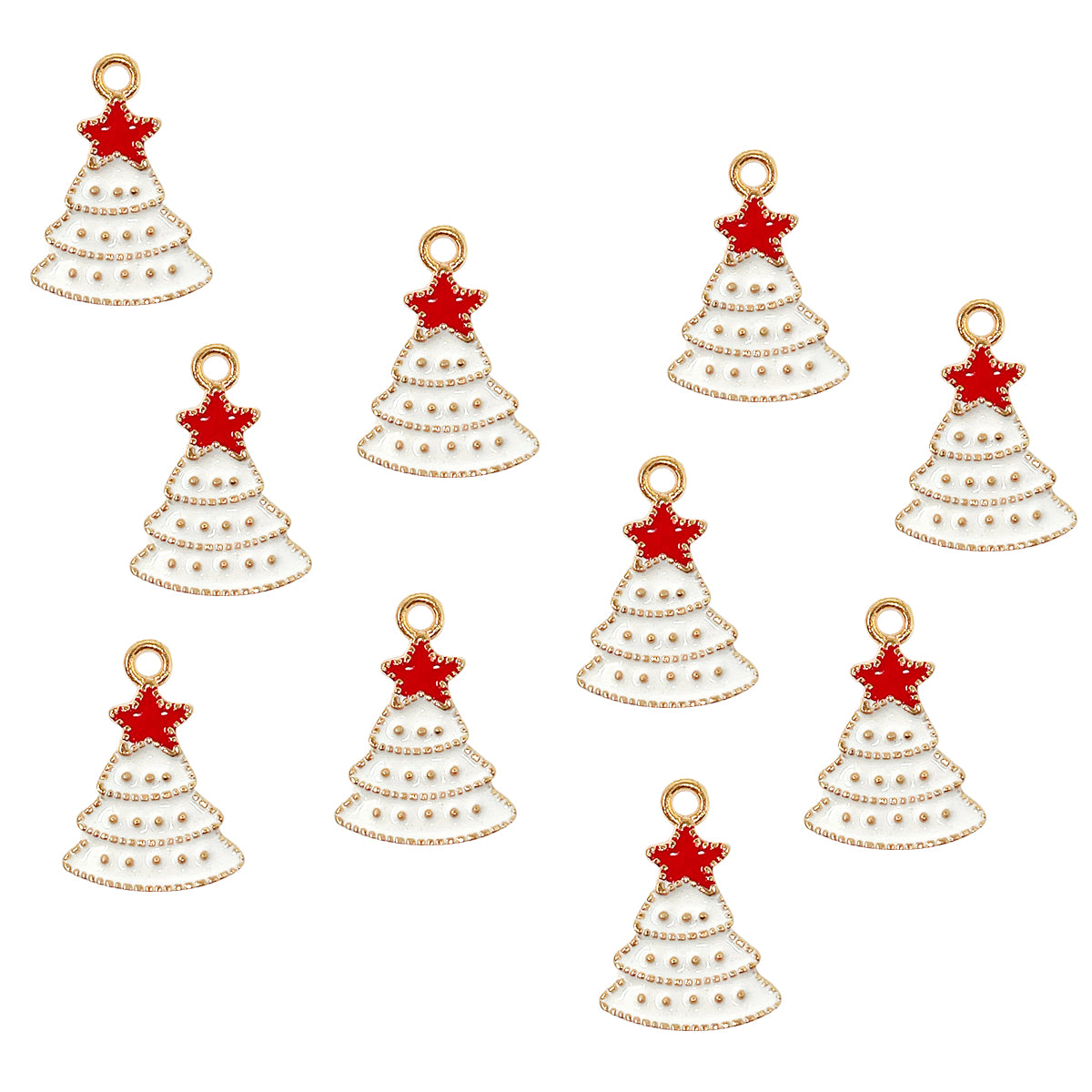 Wrapables Holiday Pendant Charms for Jewelry Making (Set of 10)