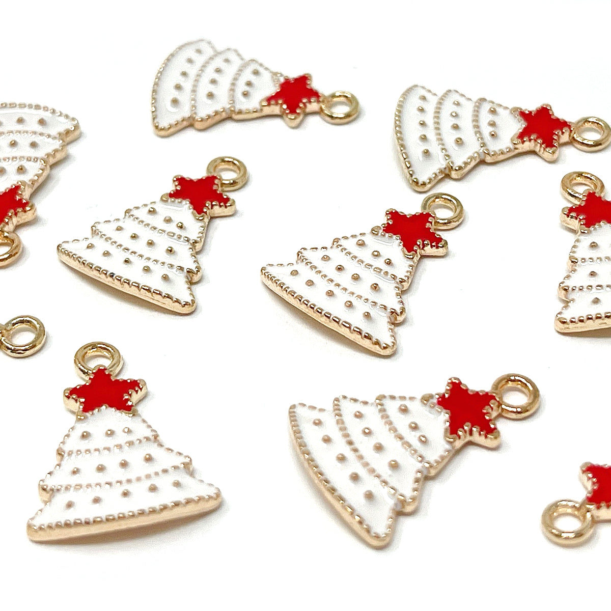 Wrapables Holiday Pendant Charms for Jewelry Making (Set of 10)