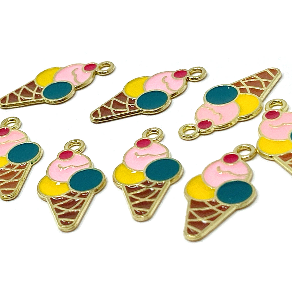 Wrapables Jewelry Charms for Jewelry Making Enamel Pendants (Set of 10)