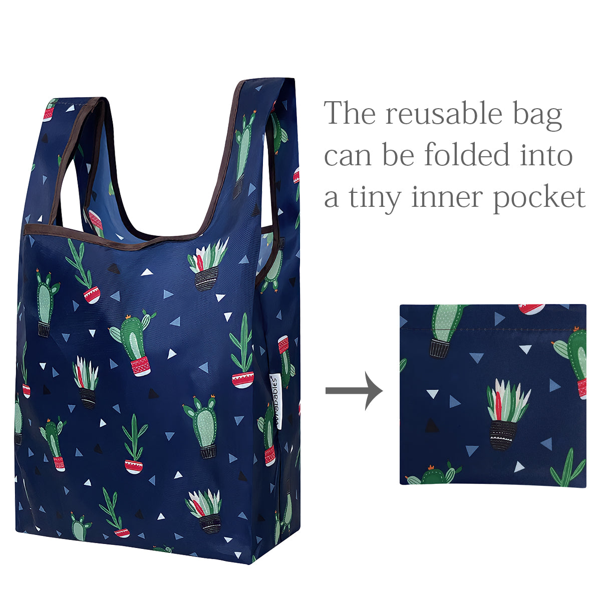 Wrapables JoliBag Nylon Reusable Grocery Bag, Set of 6