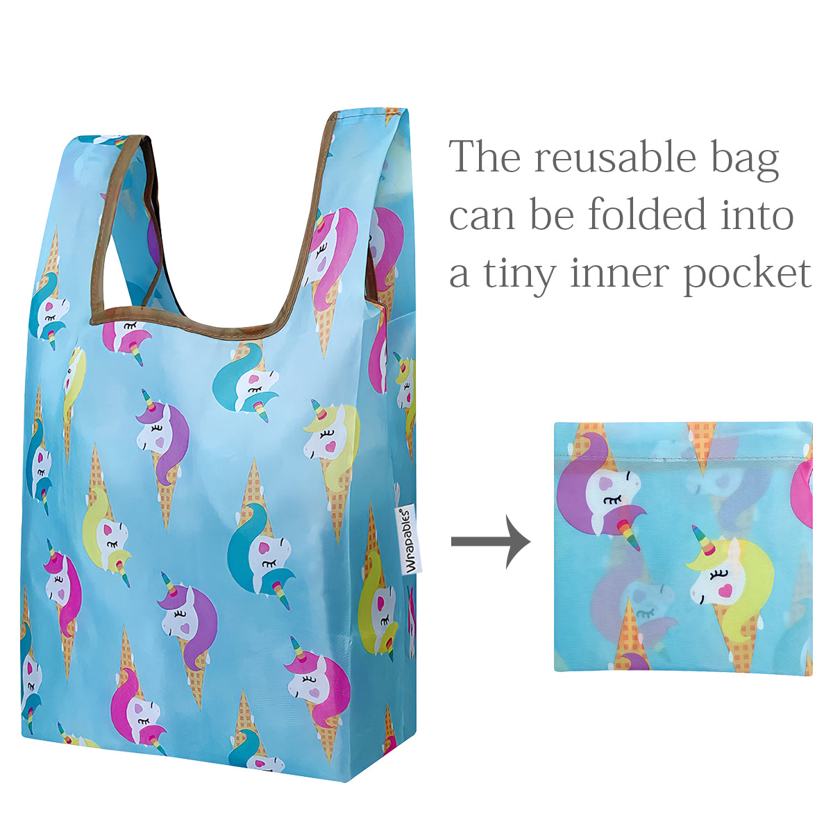 Wrapables JoliBag Nylon Reusable Grocery Bag, Set of 6