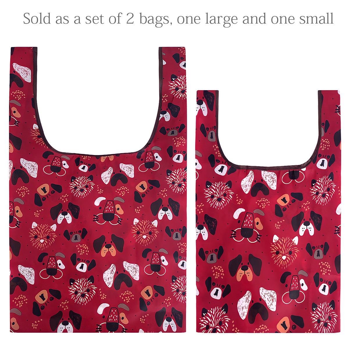 Wrapables JoliBag Nylon Reusable Grocery Bag, Set of 6