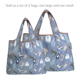 Wrapables Large & Small Foldable Tote Nylon Reusable Grocery Bags, Set of 6