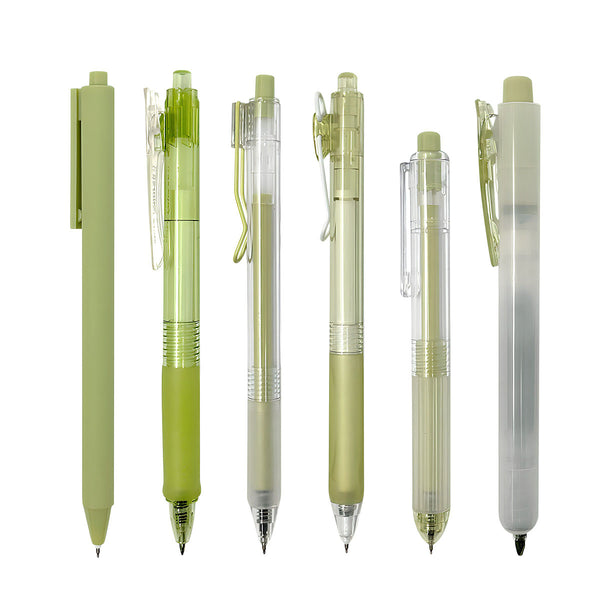 Wrapables Retractable Rollerball Pens and Highlighter Set, 0.5mm Black