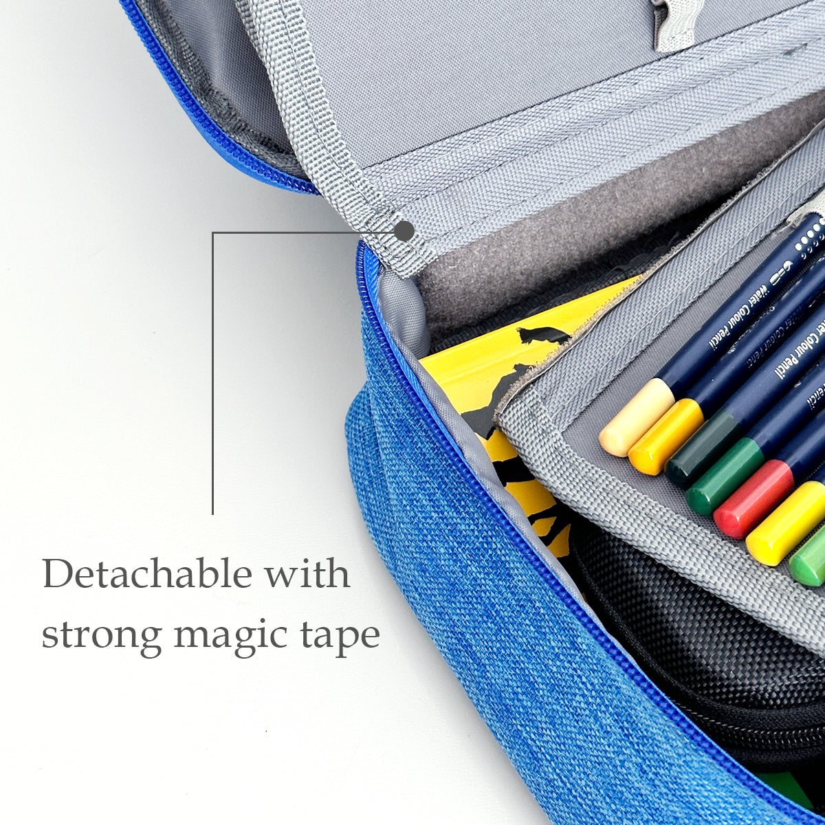 Wrapables Large Capacity 72 Slot Pencil Case for Colored Pencils, Stationery Pouch