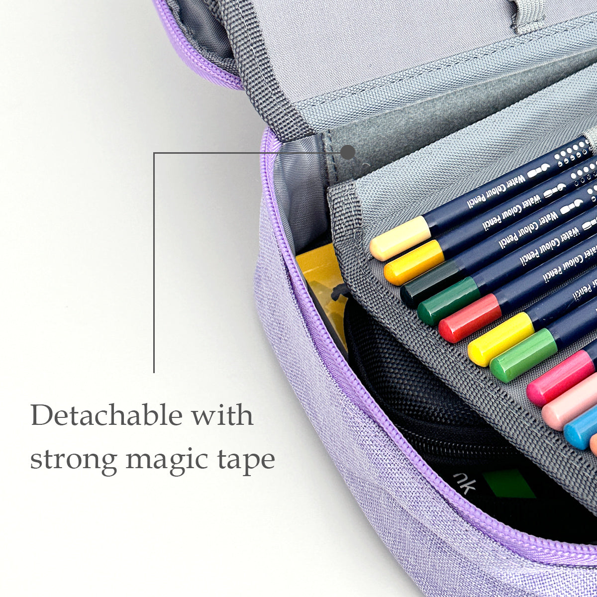 Wrapables Large Capacity 72 Slot Pencil Case for Colored Pencils, Stationery Pouch