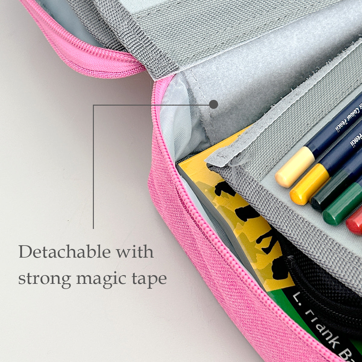 Wrapables Large Capacity 72 Slot Pencil Case for Colored Pencils, Stationery Pouch