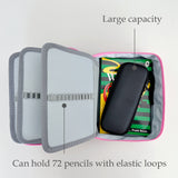 Wrapables Large Capacity 72 Slot Pencil Case for Colored Pencils, Stationery Pouch